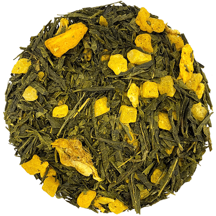 Spojenie povzbudivej sily zeleného čaju a liečivej zlatistej kurkumy, pôsobí protizápalovo a antioxidačne. Najlepší spôsob ako začať nový deň.   