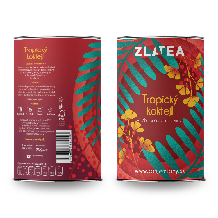 Tropický Kokteil - Ovocný Čaj - Balenie čaju